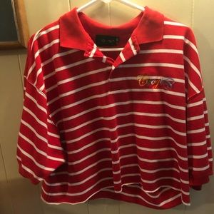 red striped Coogi shirt